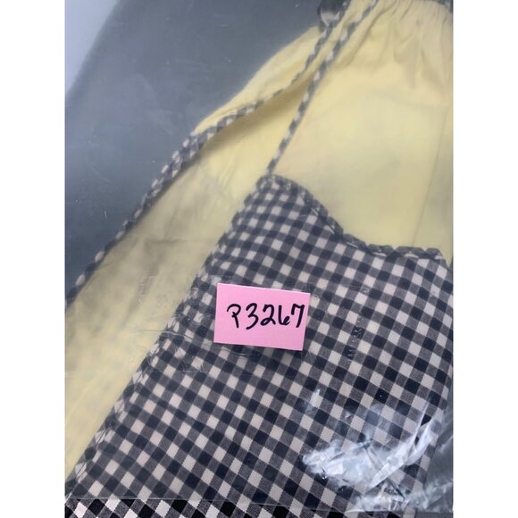 Handmade Yellow & Gingham Check Apron with Pockets & Tie Waist - Picture 8 of 8